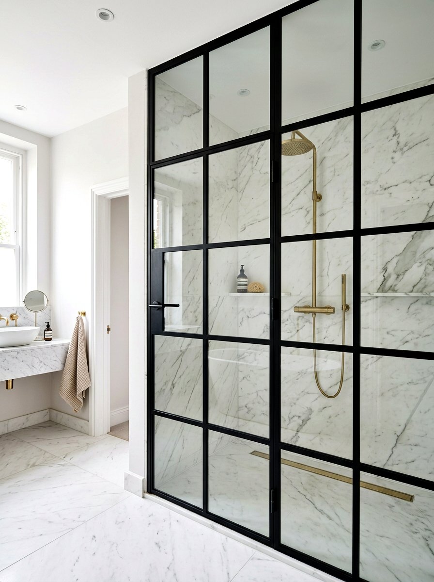 Crittall Shower Door - 30 luxury bathroom ideas