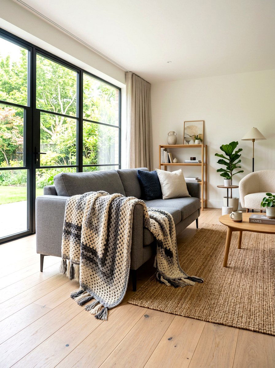 Crochet Blanket Texture - 30 newstalgia home decor ideas