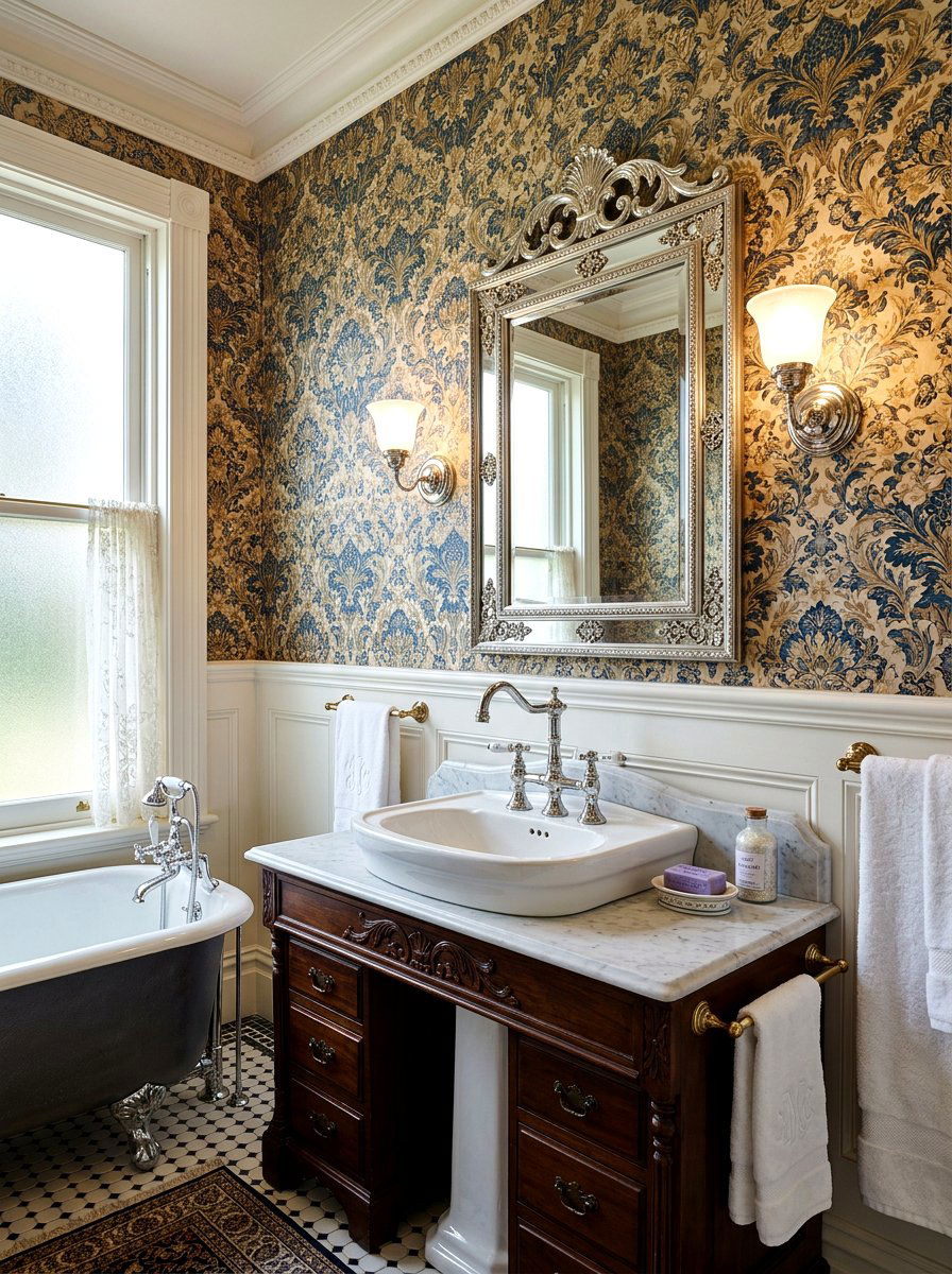 Cross Handle Bridge Faucet - 30 bridge faucet bathroom ideas