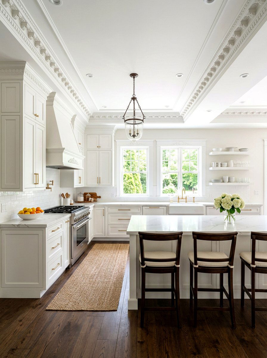 Crown Molding Kitchen - 30 traditional prep kitchen ideas