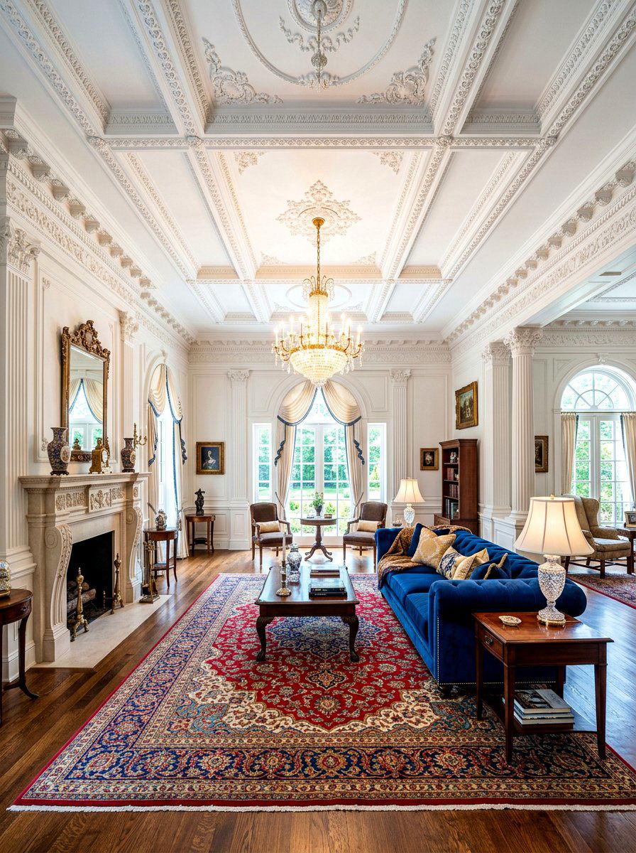 Crown Molding Living Room - 30 updated traditional living room ideas