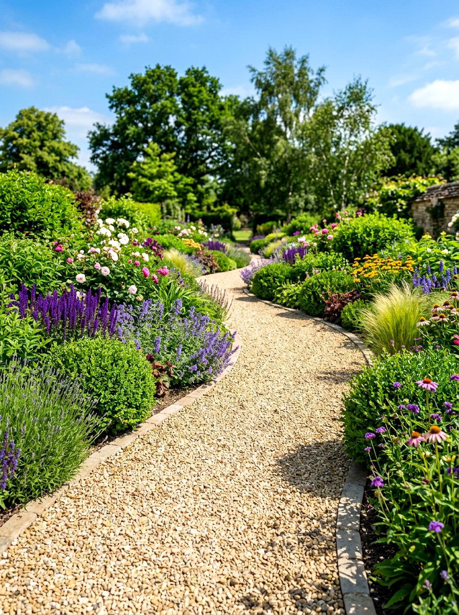 Crunchy Gravel Path - 30 sensory backyard garden ideas
