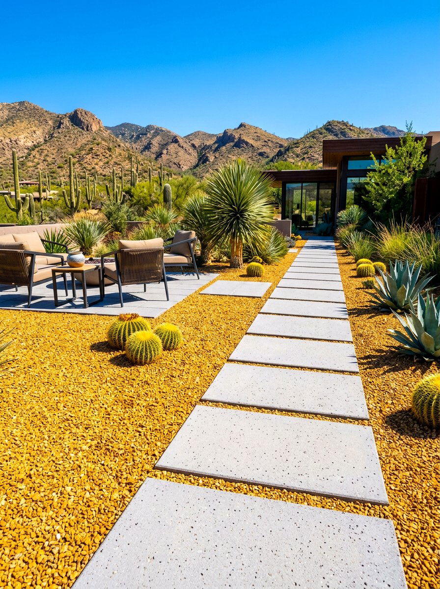 Crushed Granite Groundcover - 30 desert patio ideas