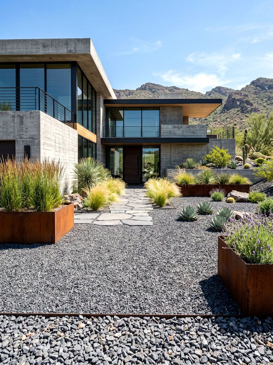 Crushed Granite Mulch - 30 front yard mulch ideas