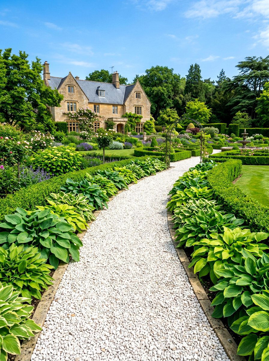 Crushed Limestone Path - 30 walkway landscaping ideas