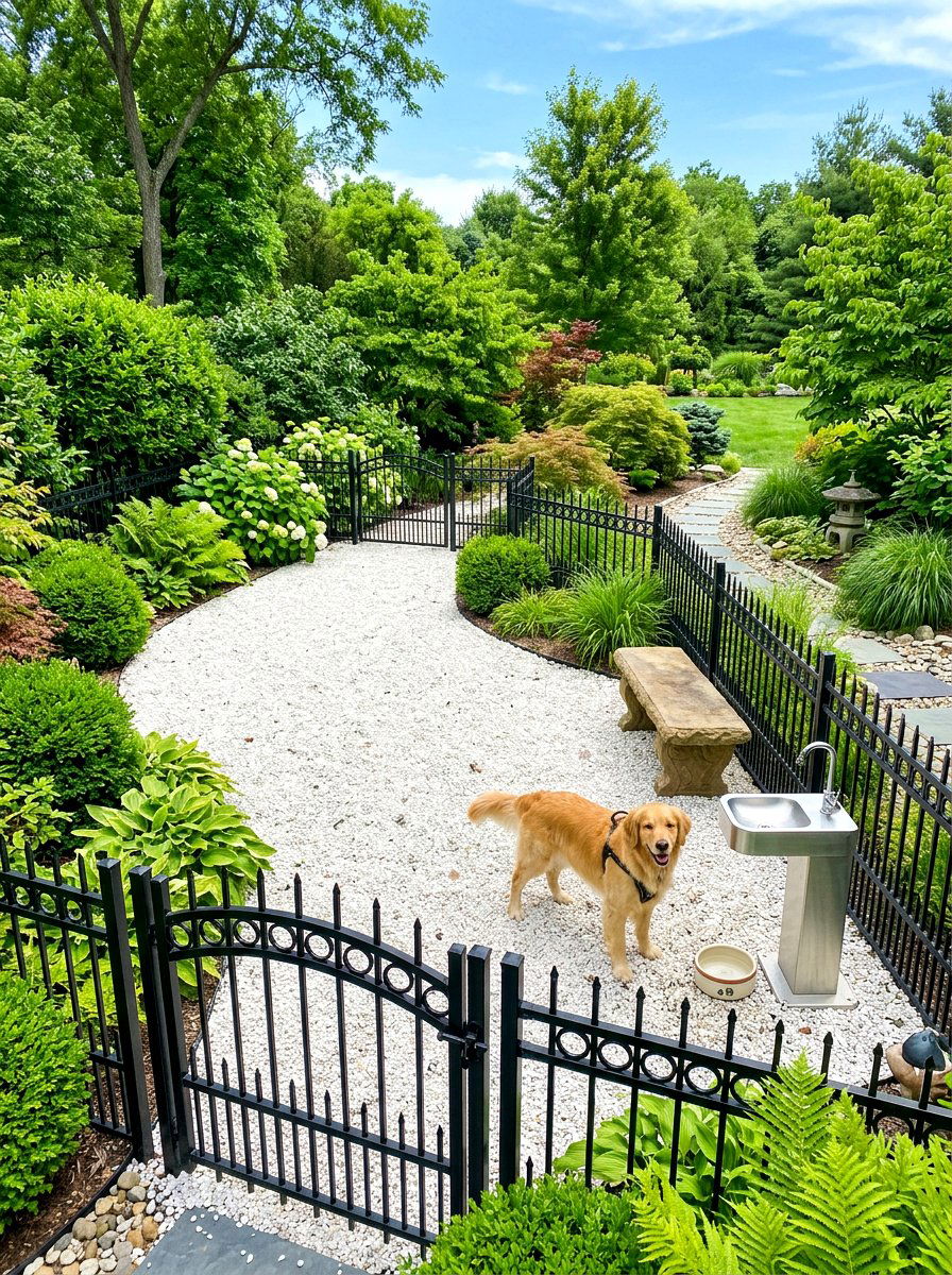 Crushed Stone Dog Run - 30 backyard dog run ideas