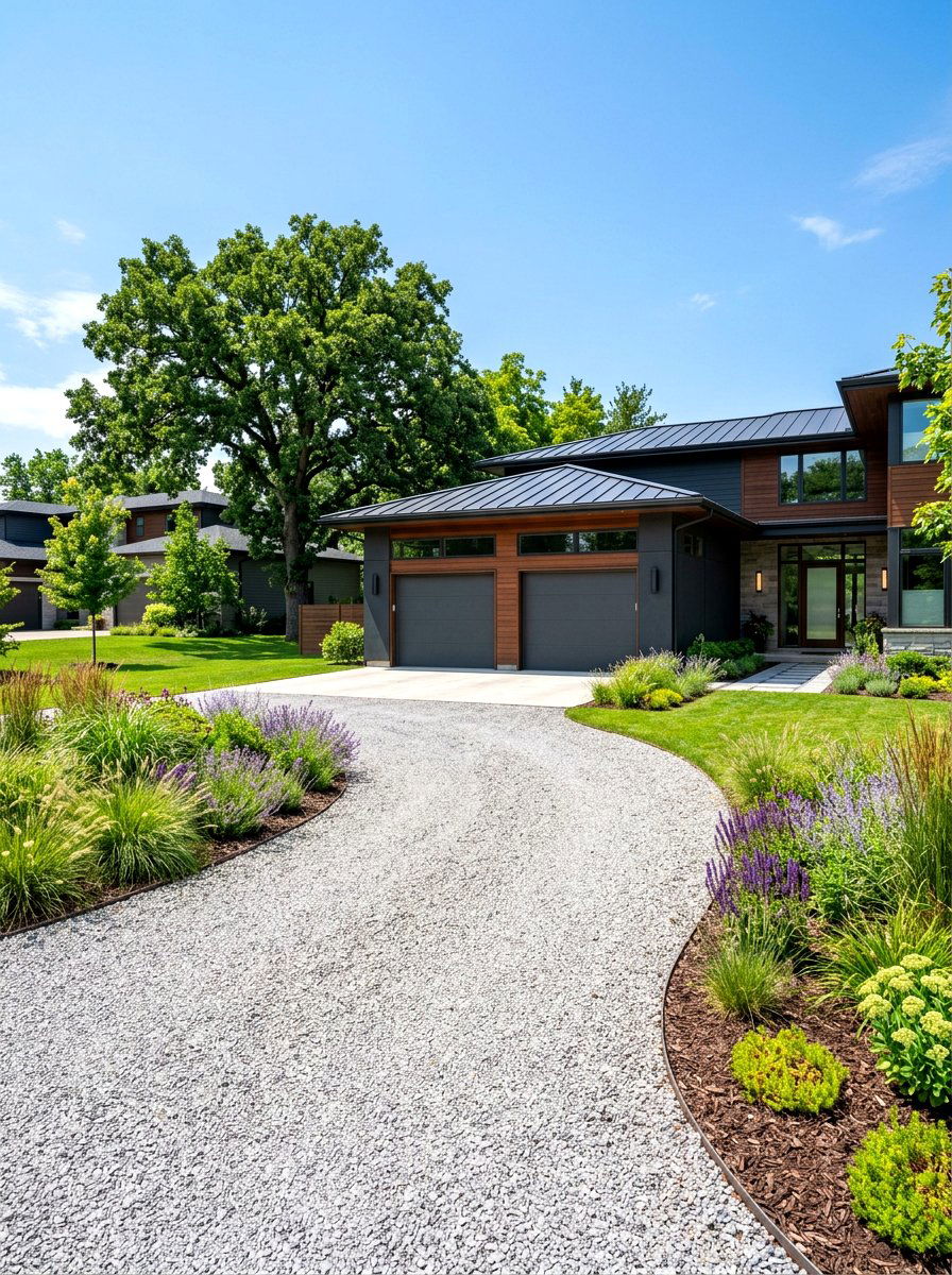 Crushed Stone Driveway - 30 drought smart backyard ideas