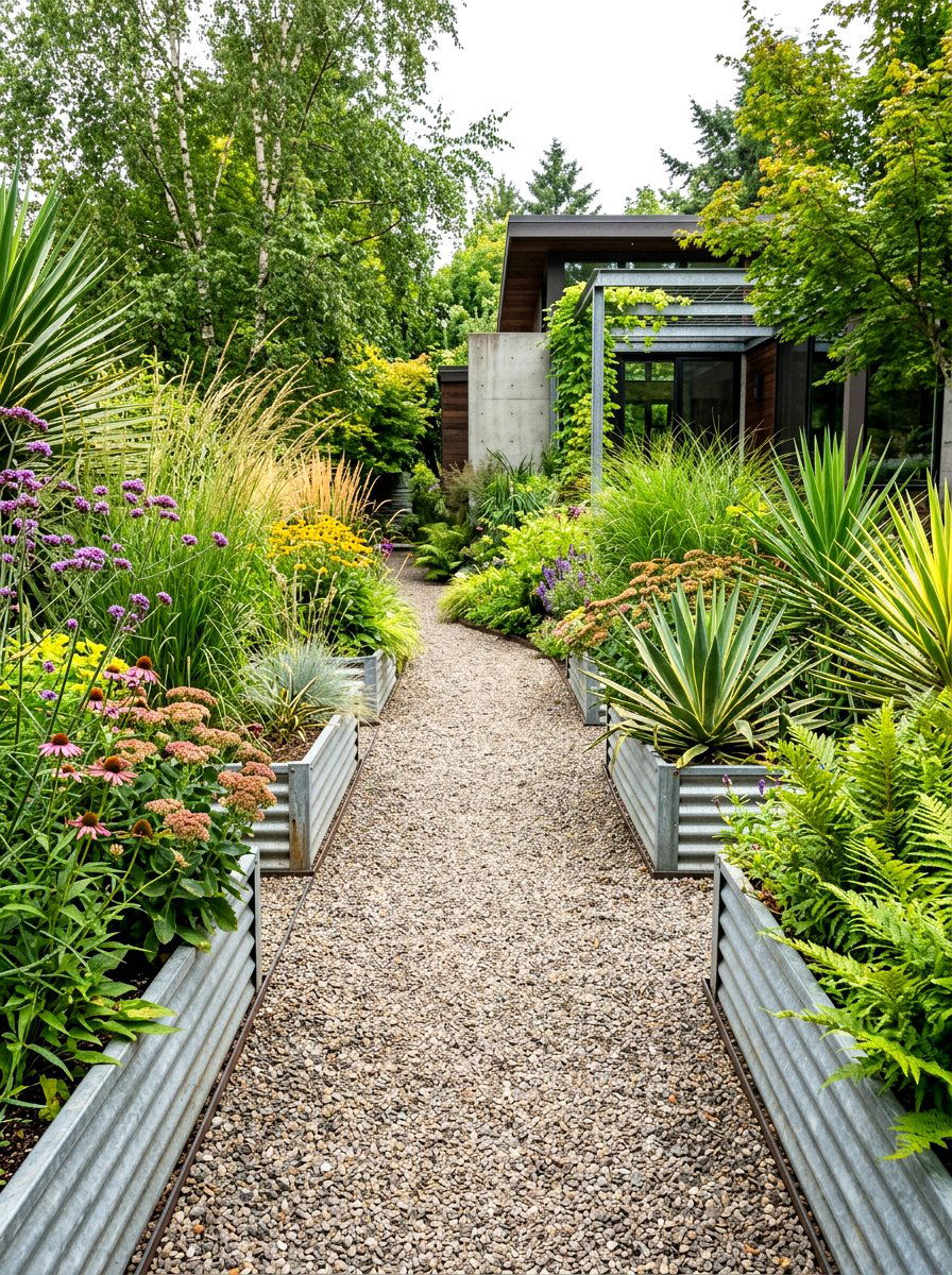 Crushed Stone Path - 30 raised bed path ideas