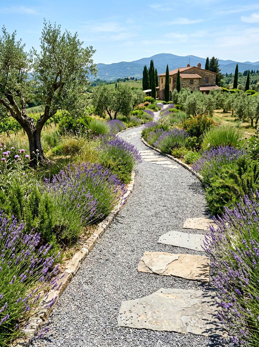 Crushed Stone Walkway - 30 stepping stone backyard path ideas