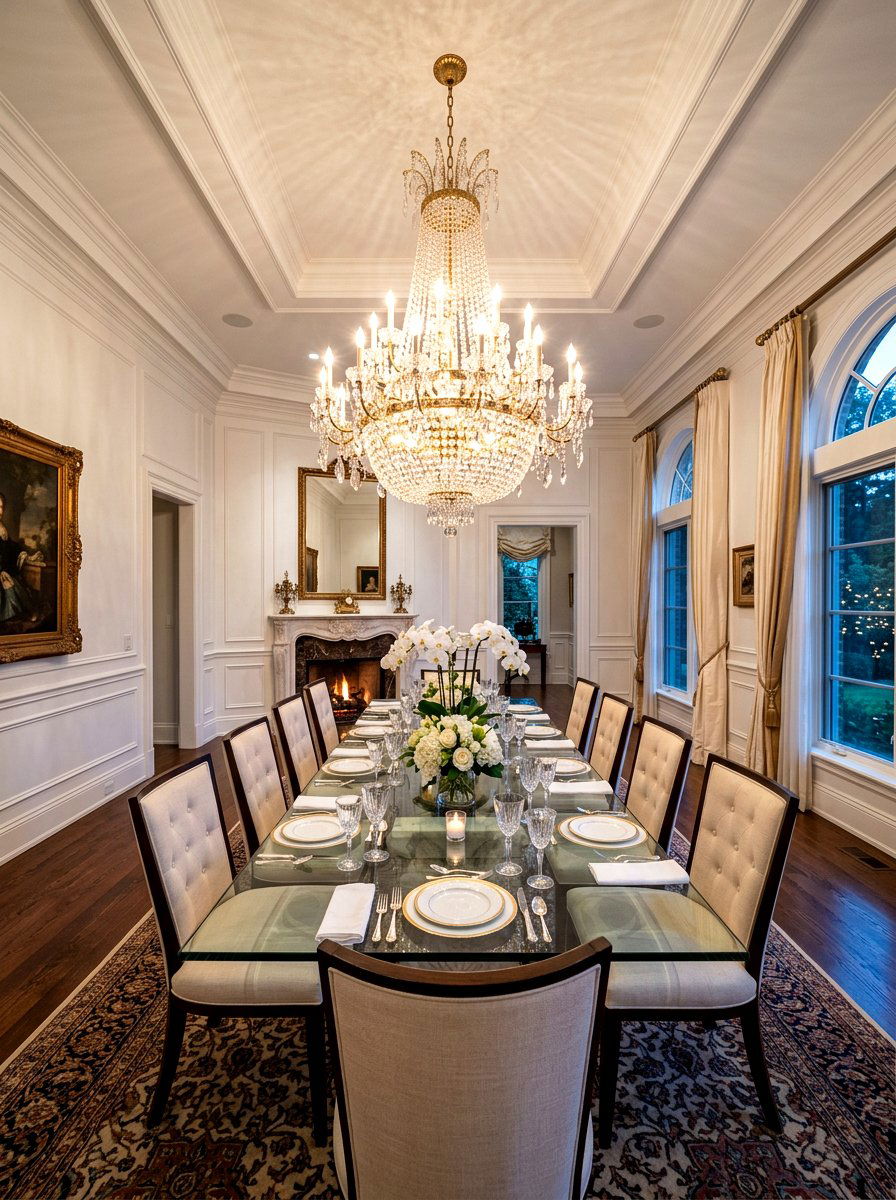 Crystal Chandelier - 30 reflective decor ideas