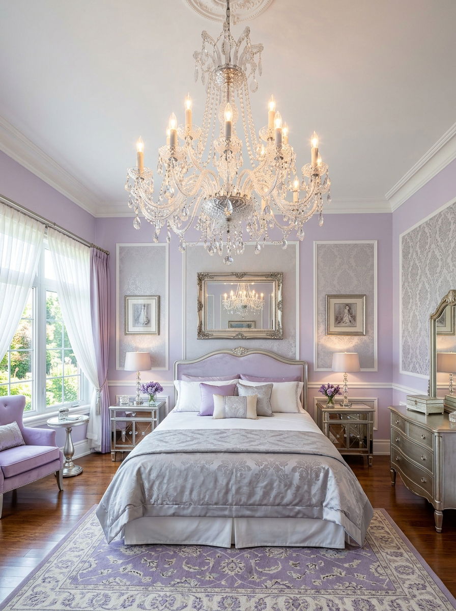 Crystal Chandelier Bedroom - 30 heirloom bedroom decor ideas