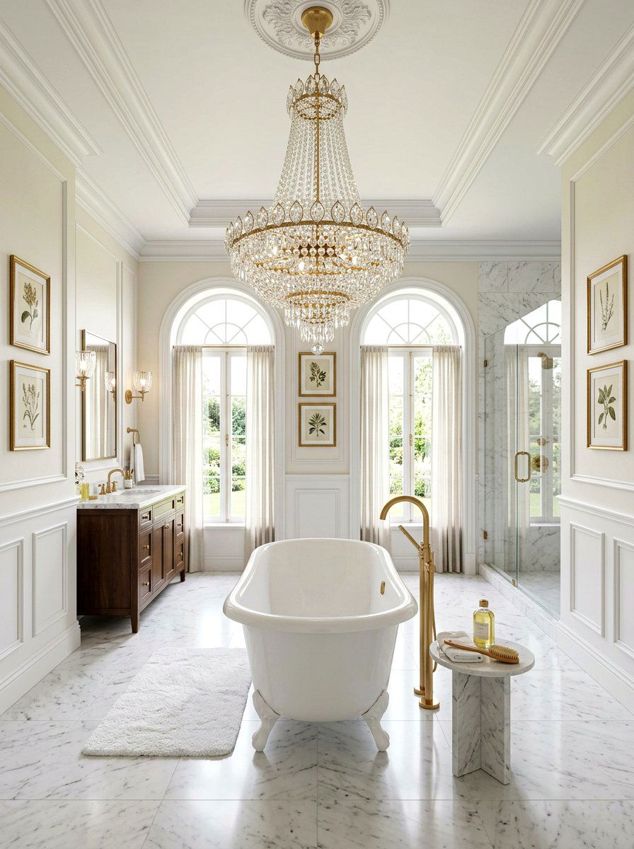 Crystal Chandelier Over Bathtub - 30 chandelier over bathtub ideas