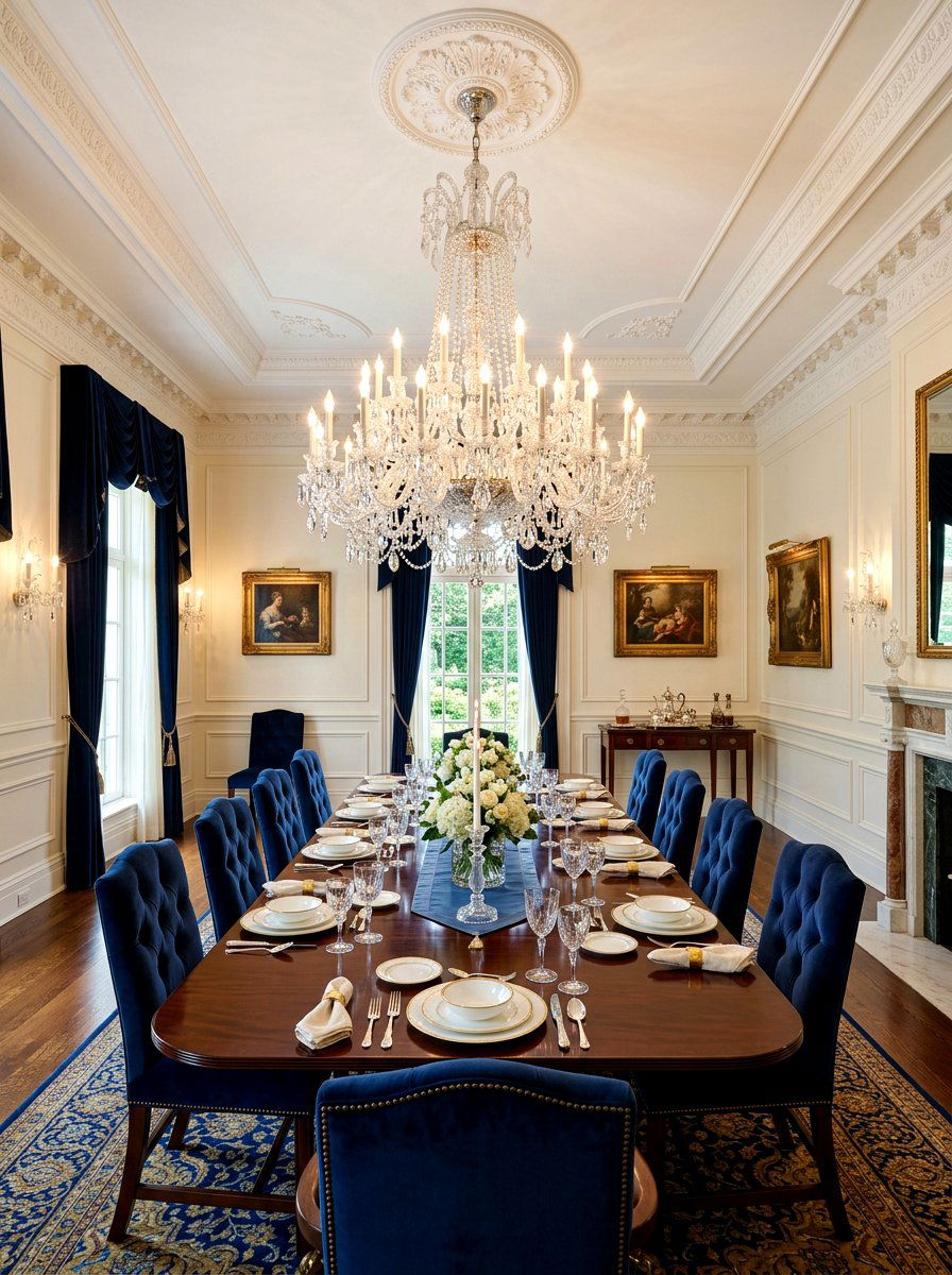 Crystal Chandelier - 30 classic dining room chandelier ideas