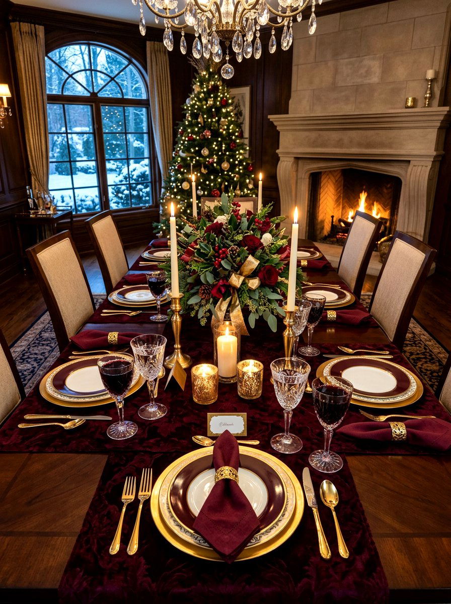 Crystal Glassware With Berry Juice - 30 moody berry tablescape ideas