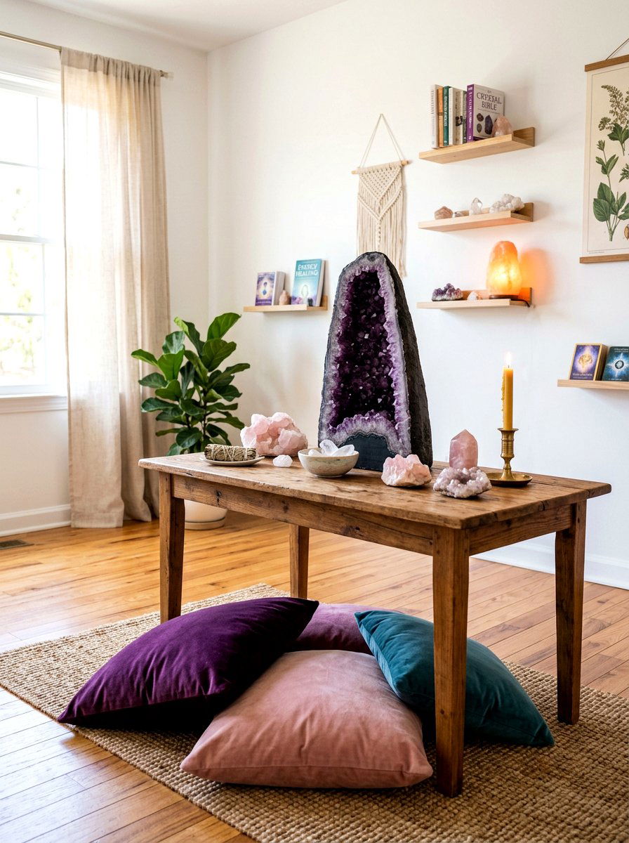 Crystal Healing Space - 30 wellness room ideas