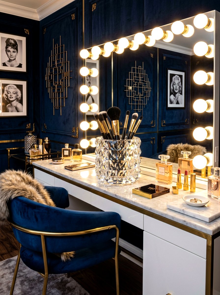 Crystal Makeup Brush Holder - 30 makeup brush storage ideas