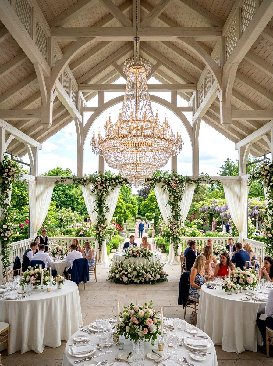 Crystal Pavilion Chandelier - 30 pavilion lighting ideas