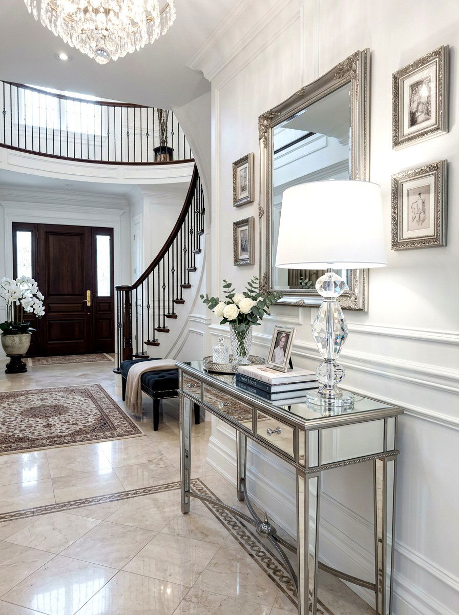 Crystal Table Lamp - 30 console table lamp ideas