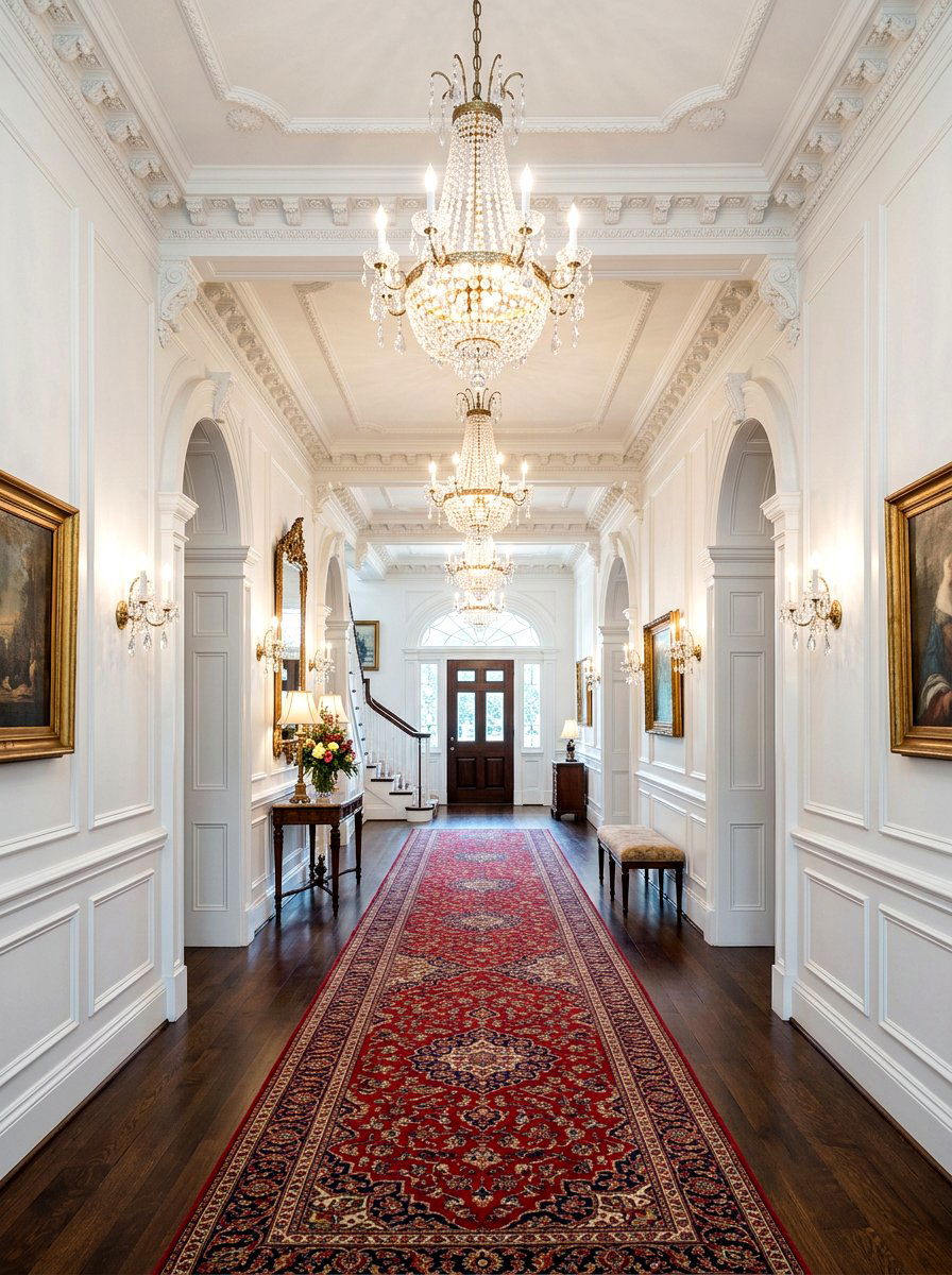 Crystal Teardrop Lights - 30 long foyer lighting ideas