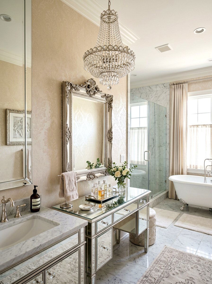 Crystal Vanity Lamp - 30 vanity lighting ideas