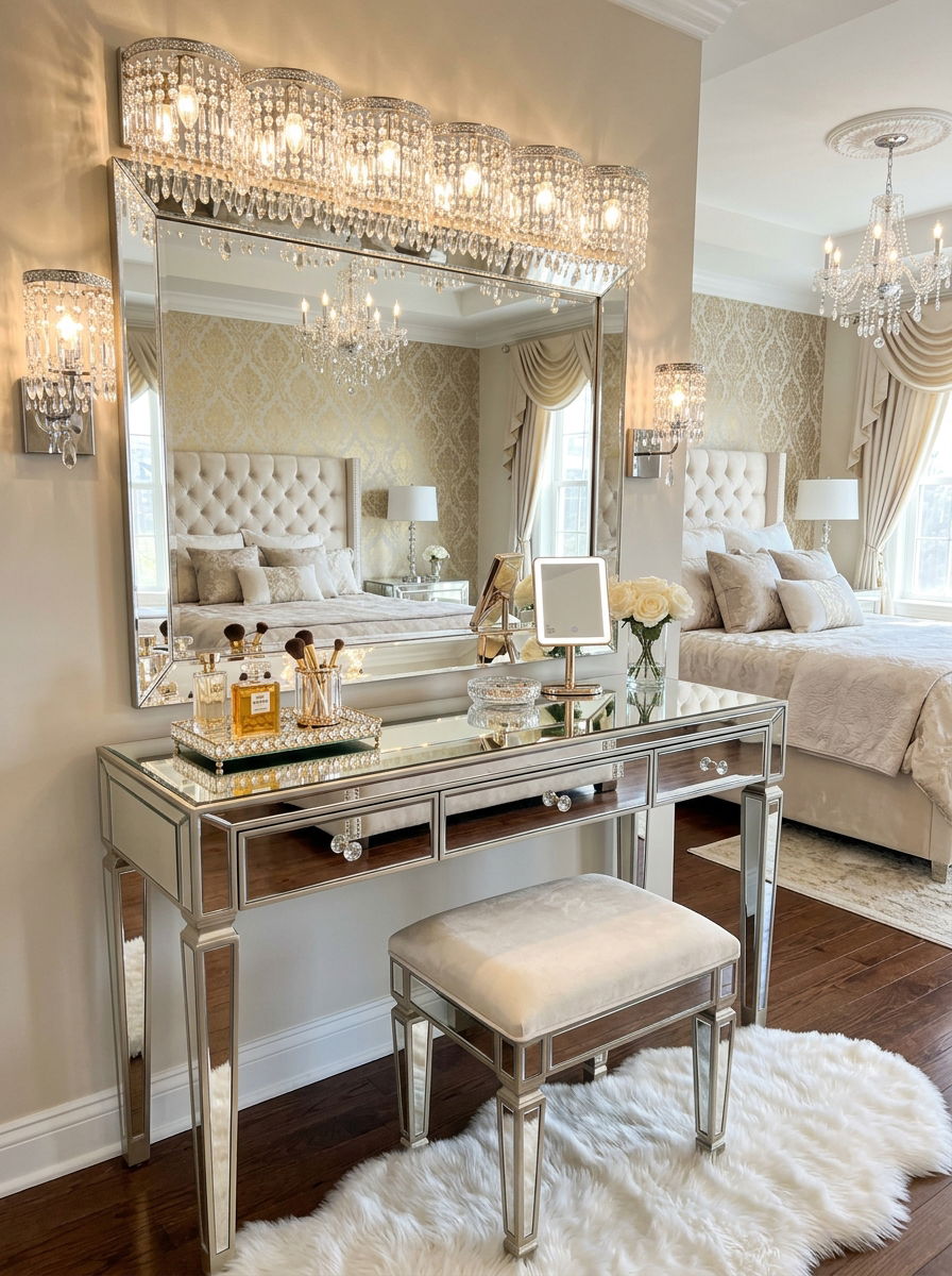 Crystal Vanity Lights - 30 vanity mirror lighting ideas