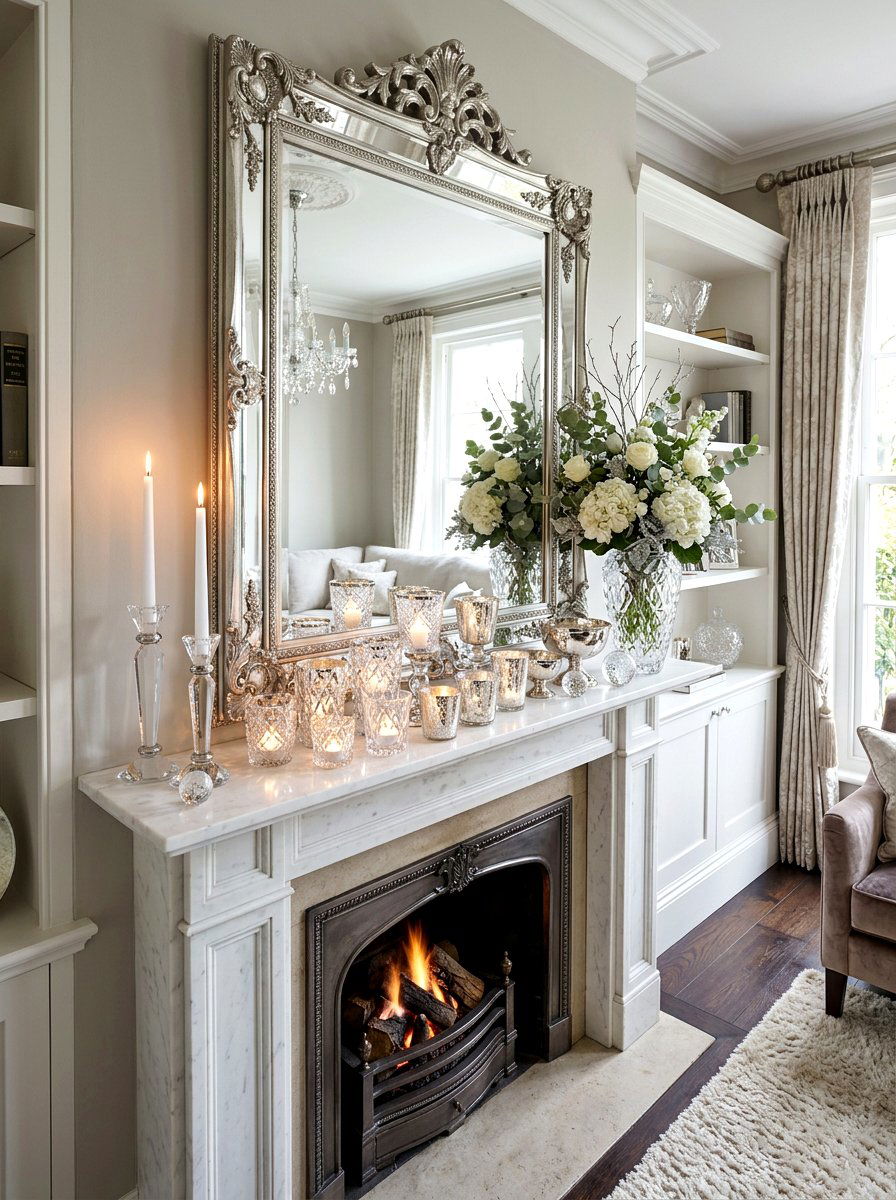 Crystal Votive Holder - 30 mantel candle styling ideas