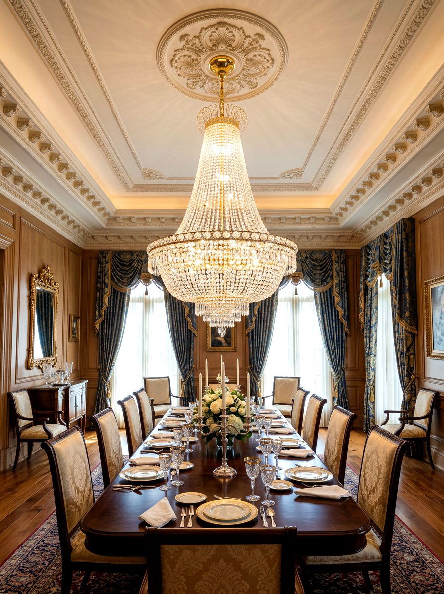 Crystal Waterfall Chandelier - 30 dining room chandelier ideas