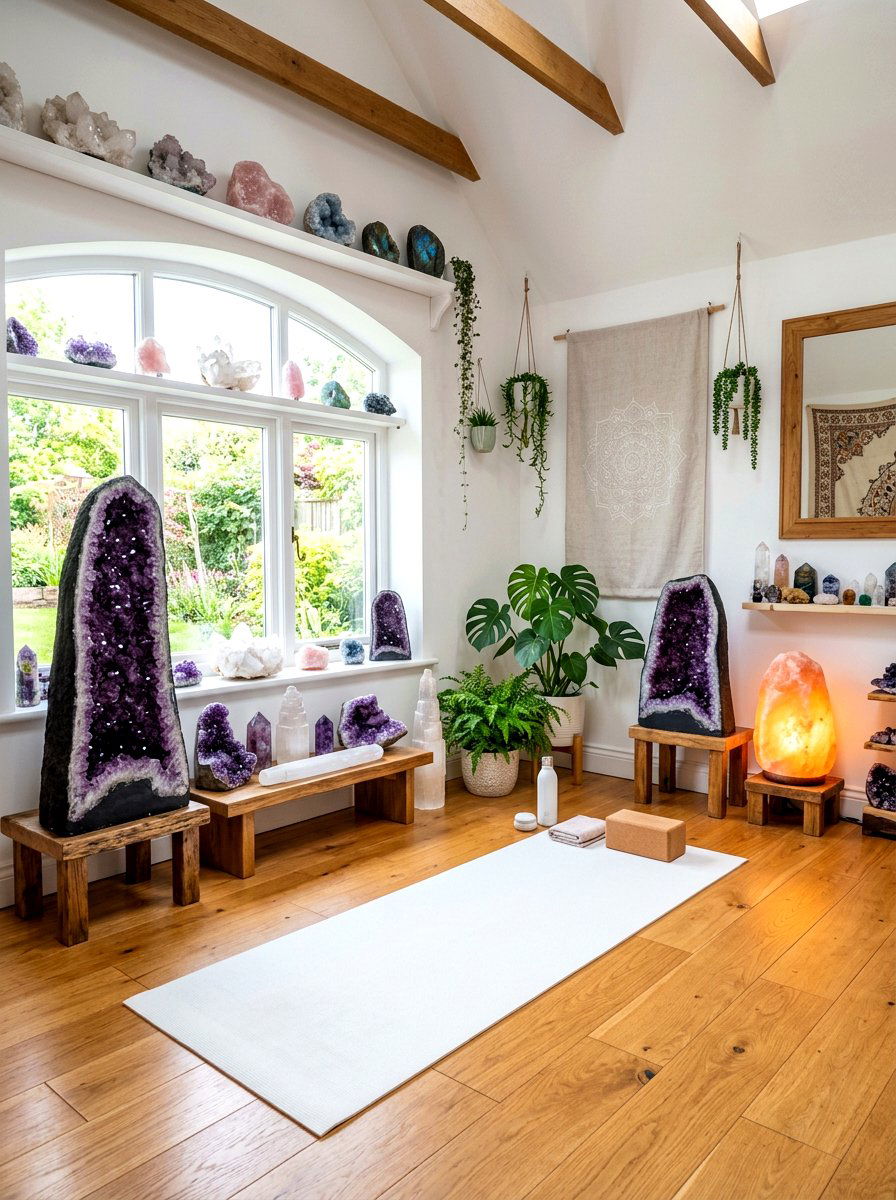Crystal Yoga Room - 30 yoga room ideas