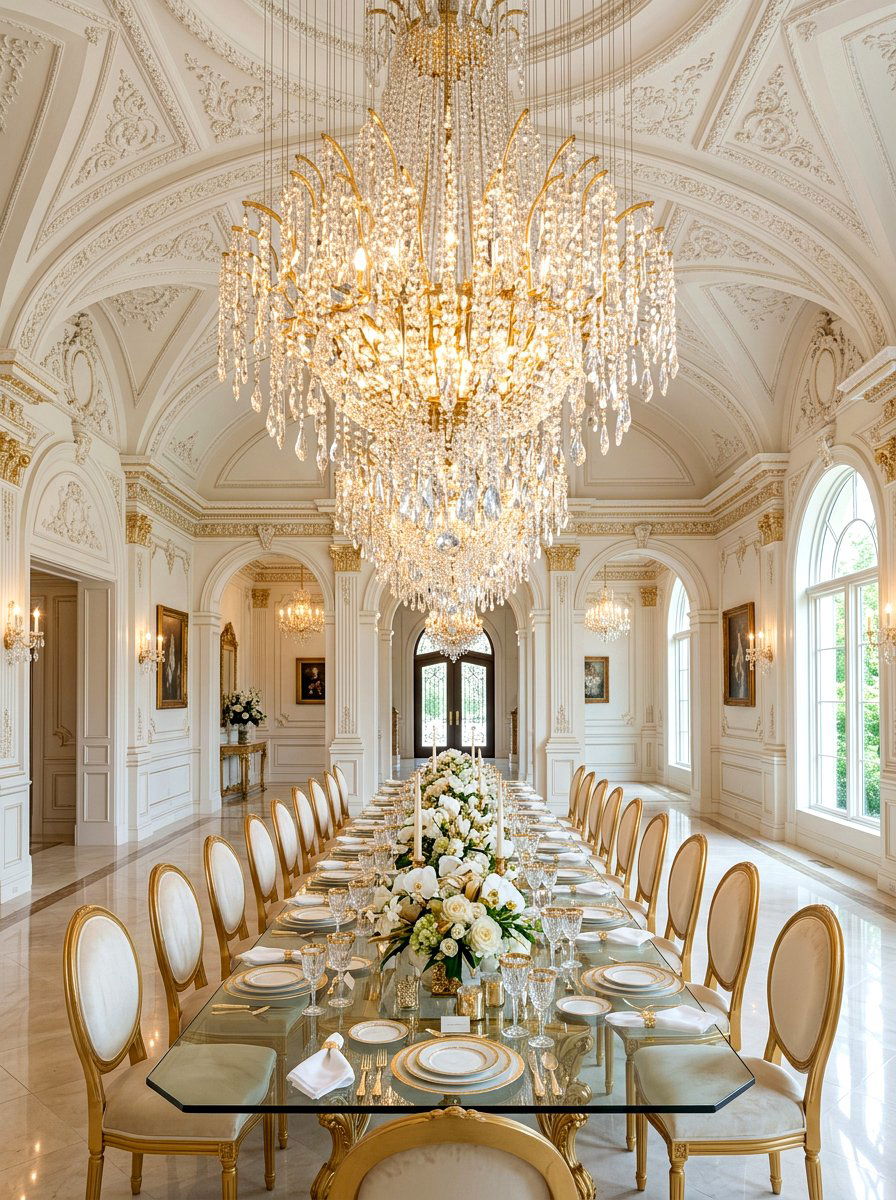Crystal drop cluster chandelier - 30 dramatic pendant cluster ideas