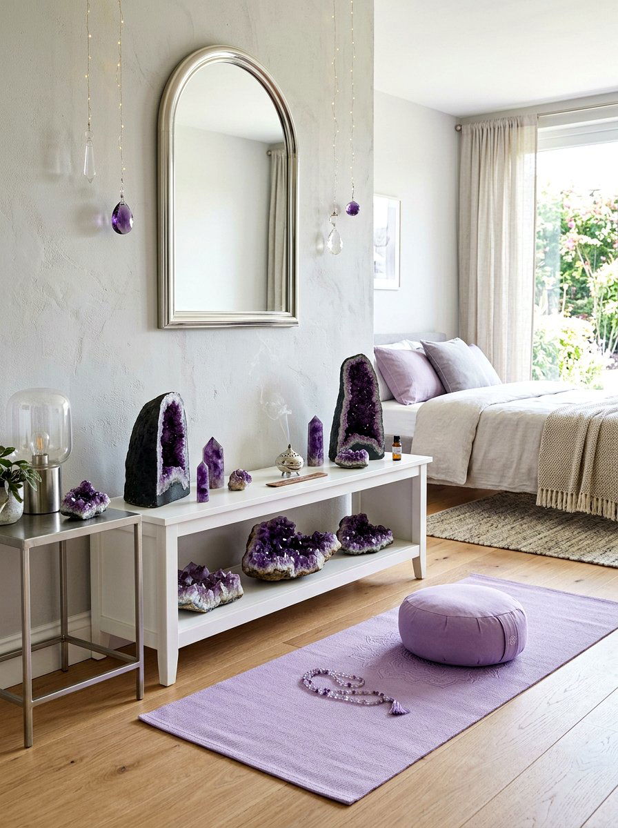 Crystal healing meditation corner bedroom - 30 meditation corner bedroom ideas