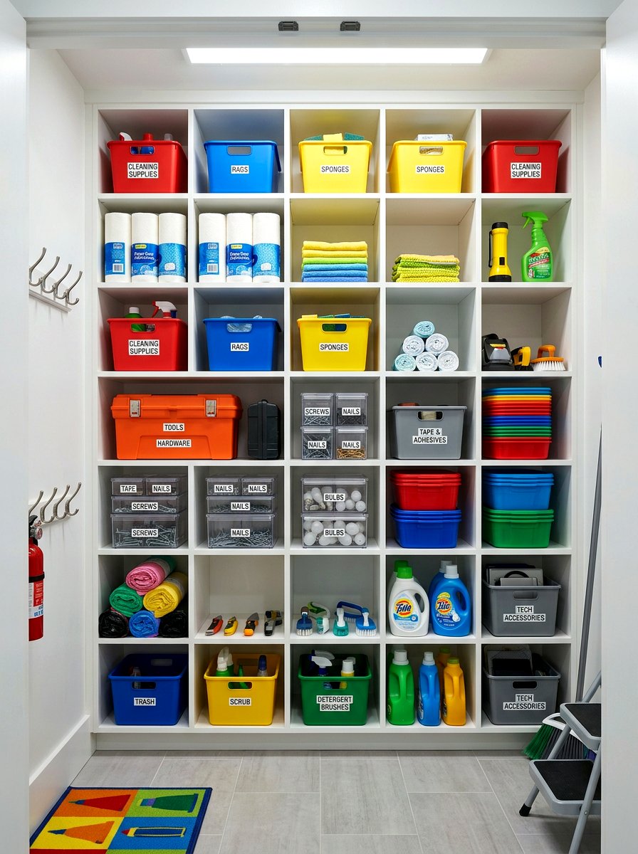 Cubby Hole Storage - 30 utility closet shelving ideas