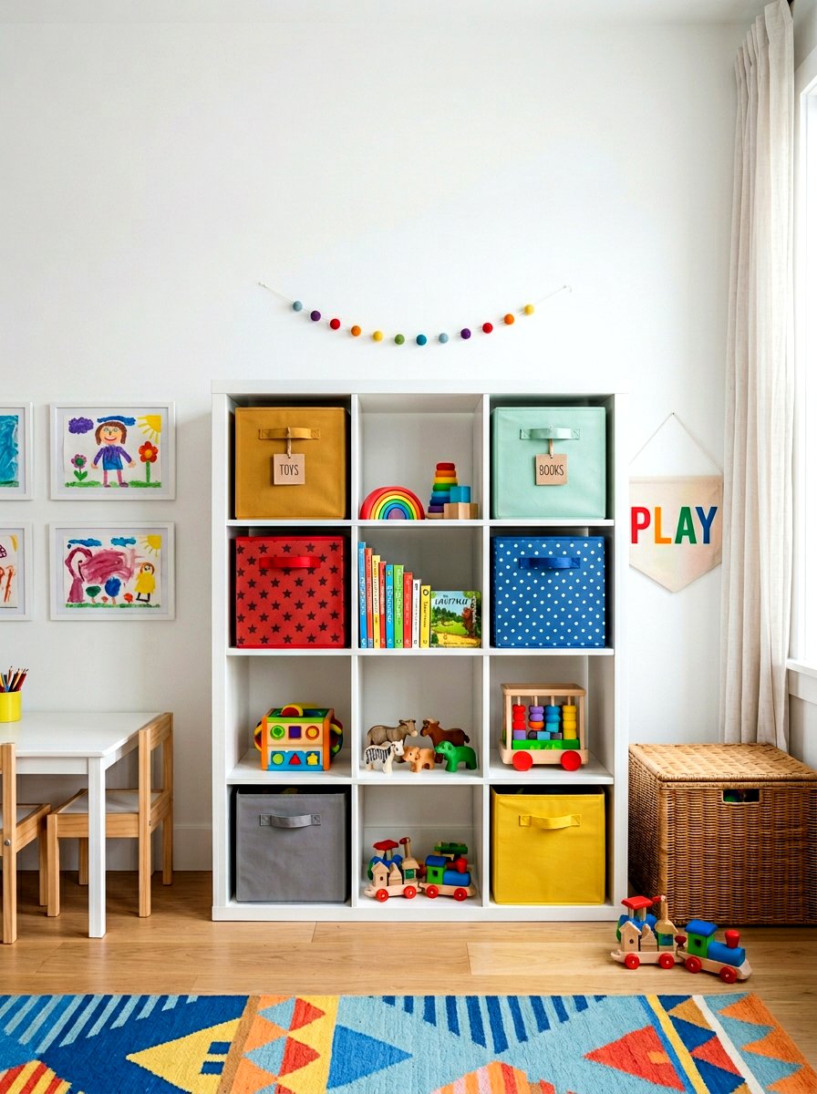 Cubby bookshelf - 30 stuffed animal storage ideas
