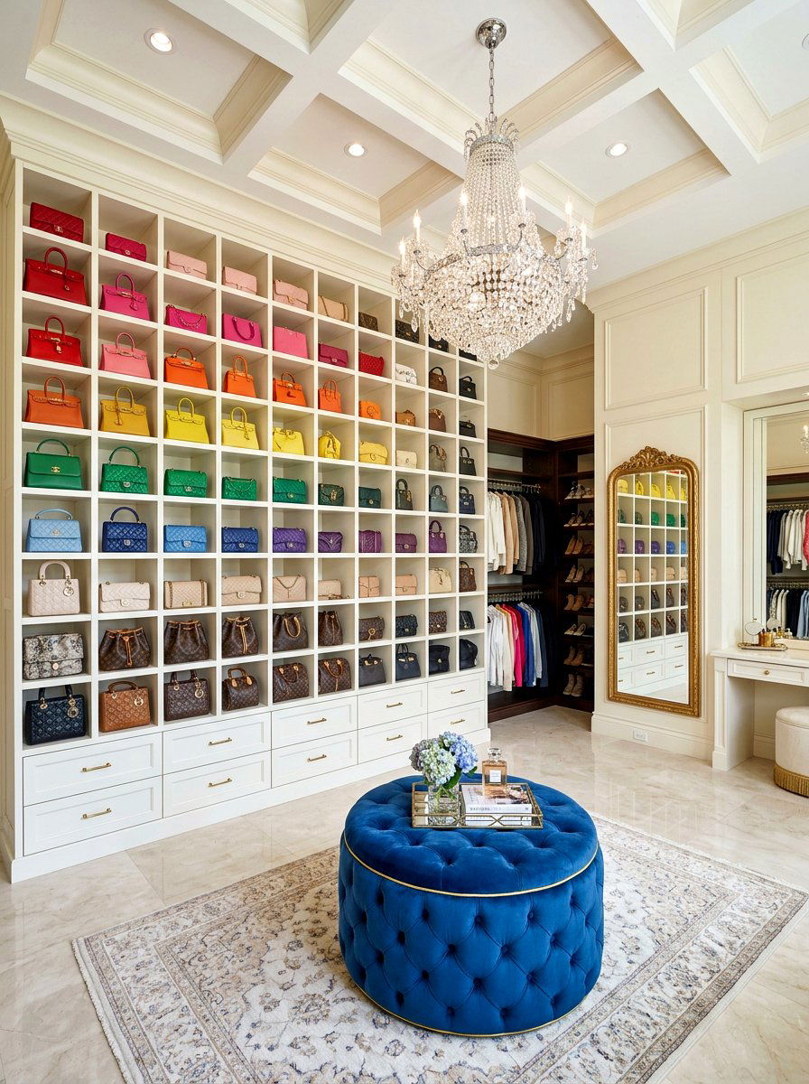 Cubby storage unit - 30 handbag storage ideas