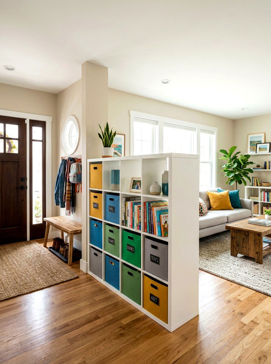 Cubby storage unit - 30 partial divider studio ideas