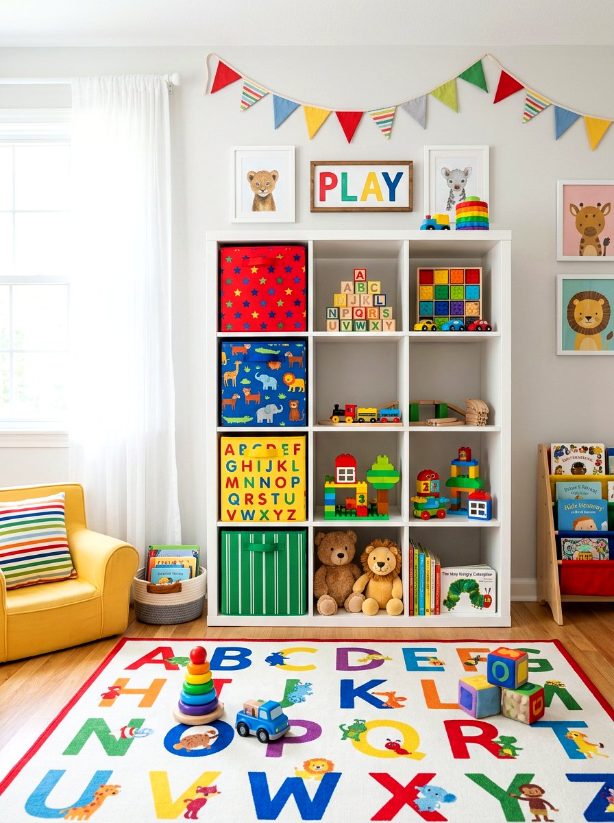 Cube Organizer Unit - 30 toddler bedroom storage ideas