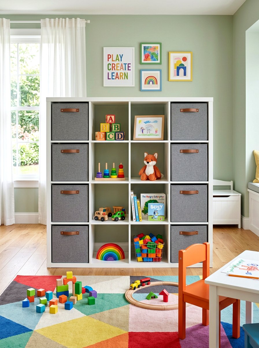 Cube Shelving Layout - 30 toy rotation storage ideas