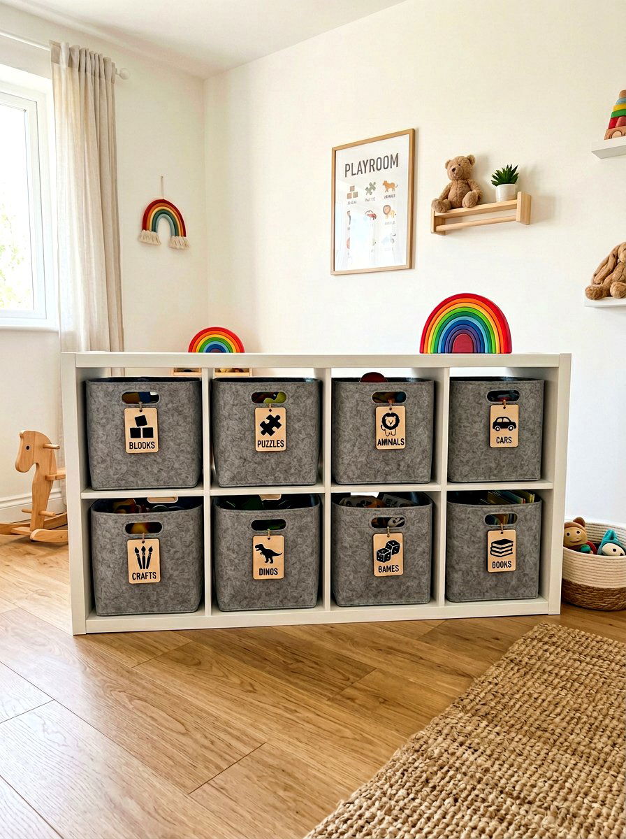 Cube Storage Organization - 30 montessori bedroom ideas