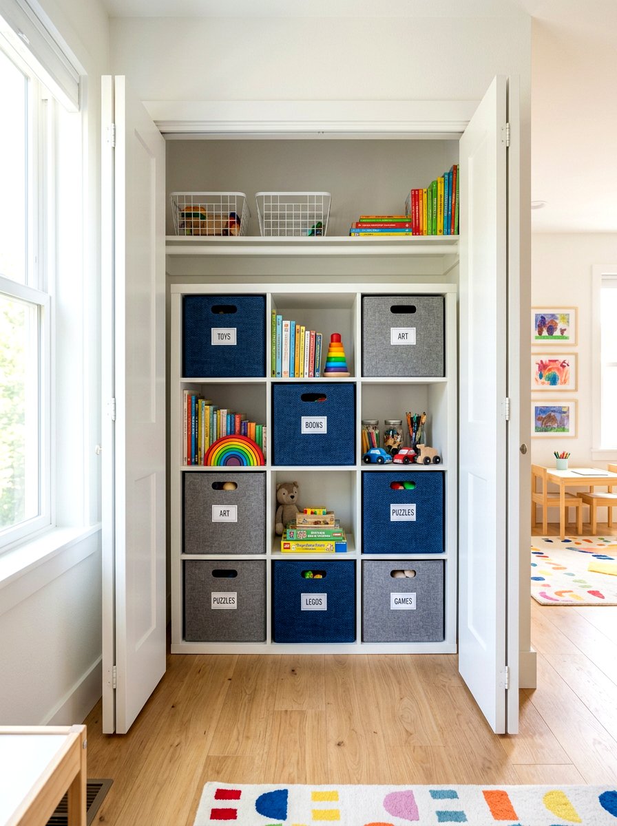 Cube Storage Unit - 30 playroom closet ideas