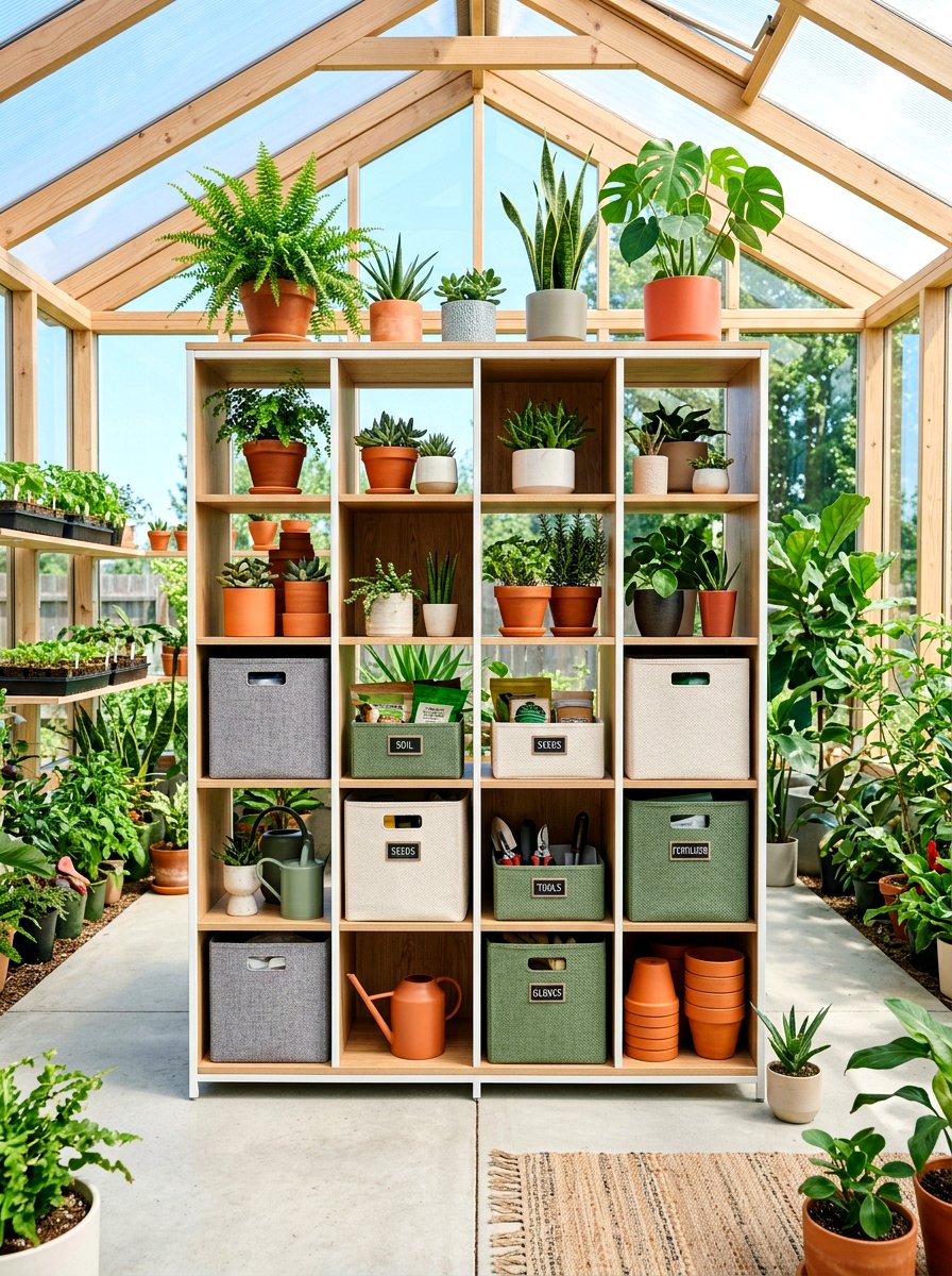 Cube storage - 30 greenhouse storage ideas