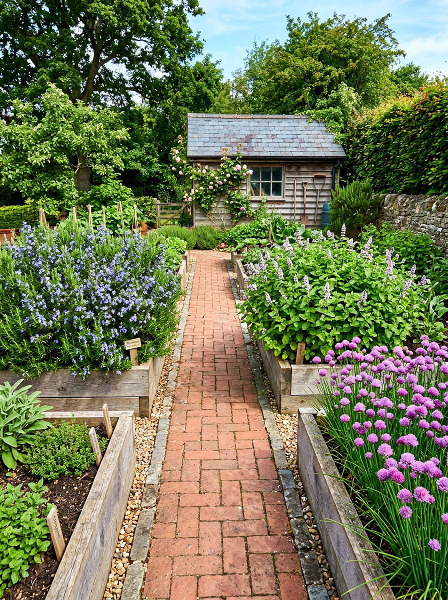 Culinary Herb Garden - 30 pollinator paradise backyard ideas