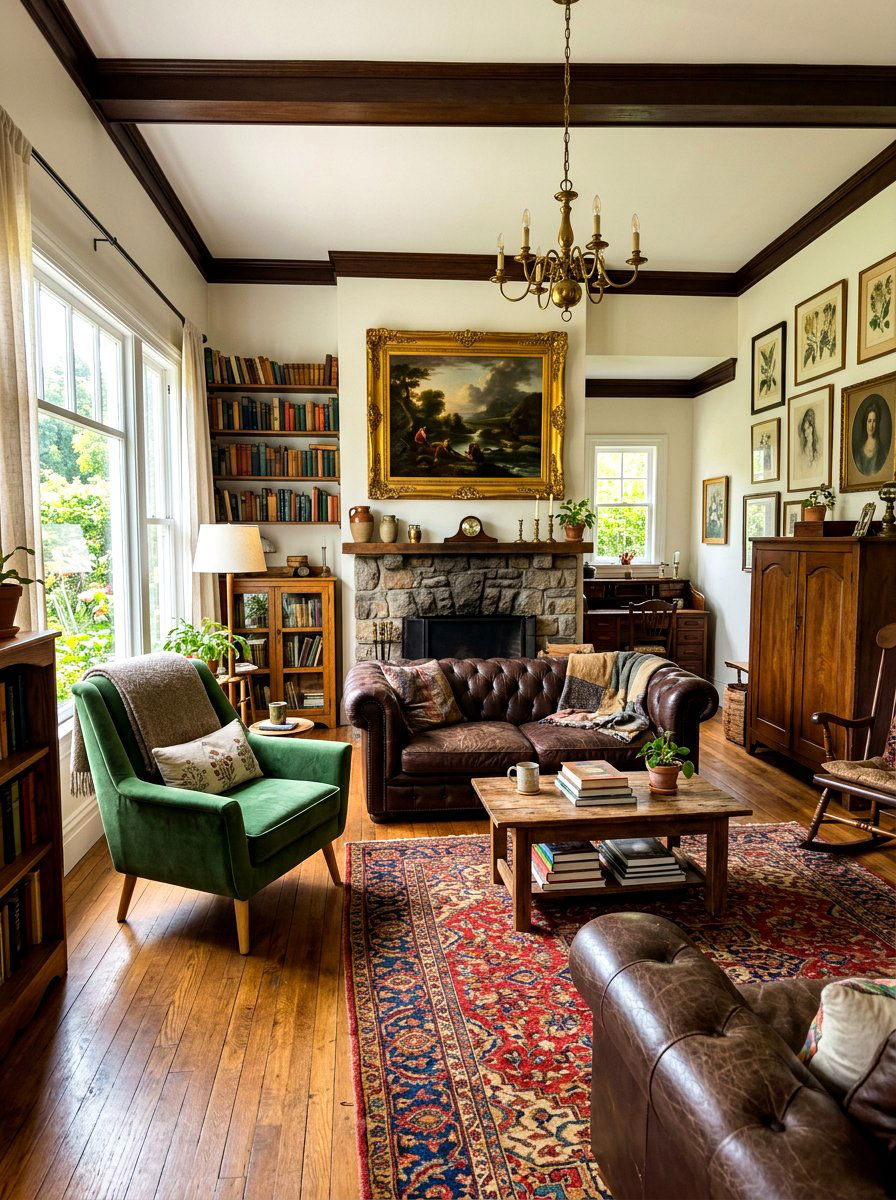 Curated Antique Living Room - 30 Nancy Meyers living room ideas