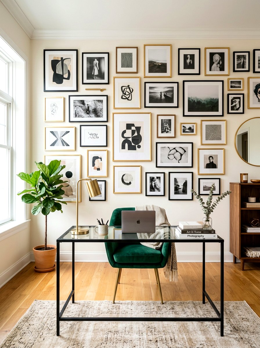 Curated Gallery Wall - 30 study wall ideas