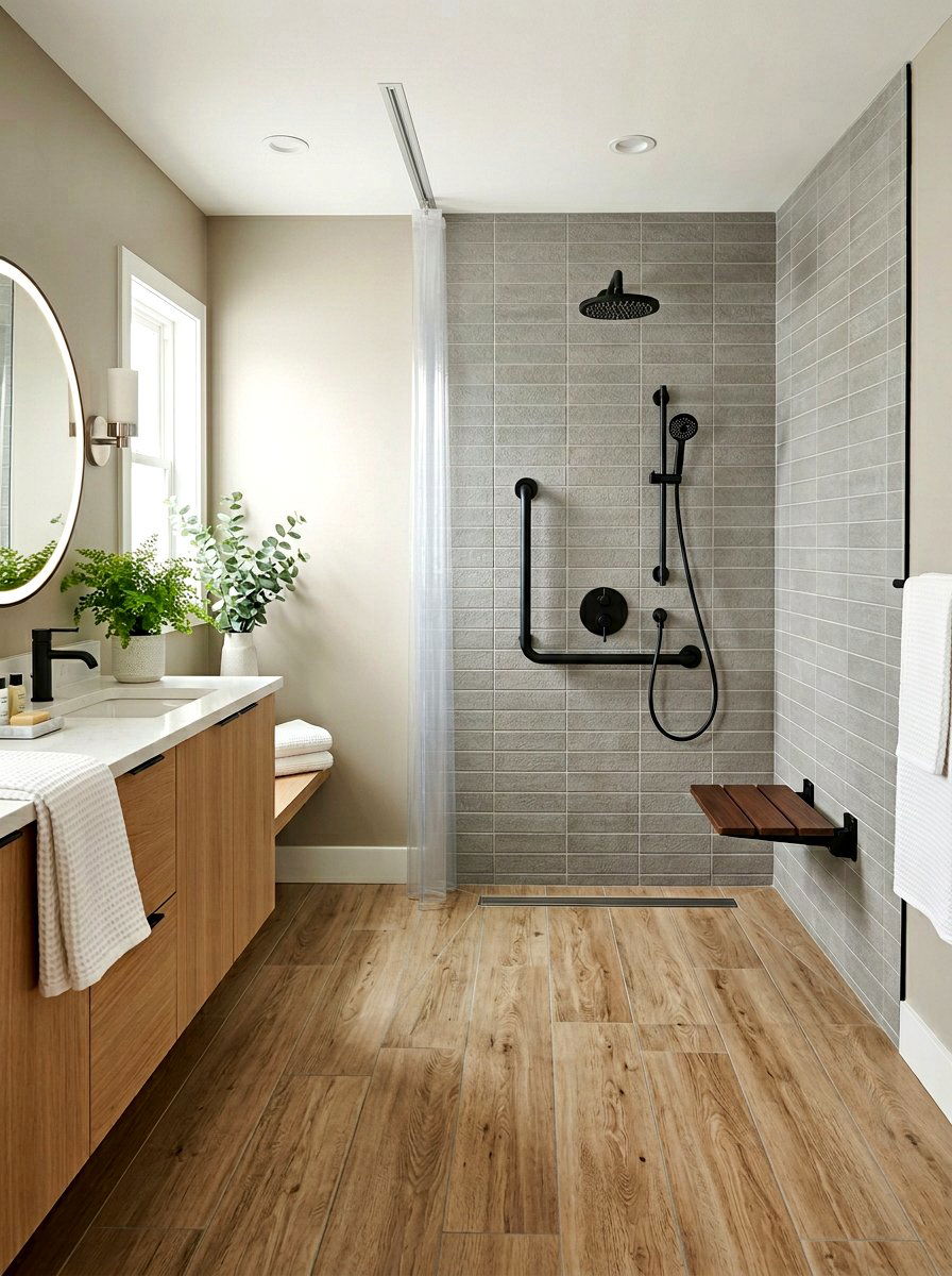 Curbless Entry Shower - 30 bathroom shower ideas