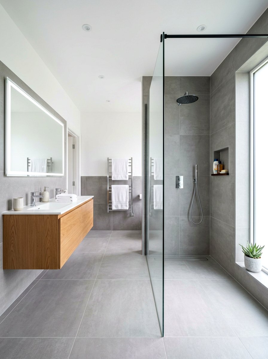 Curbless Open Wet Room - 30 spa shower ideas