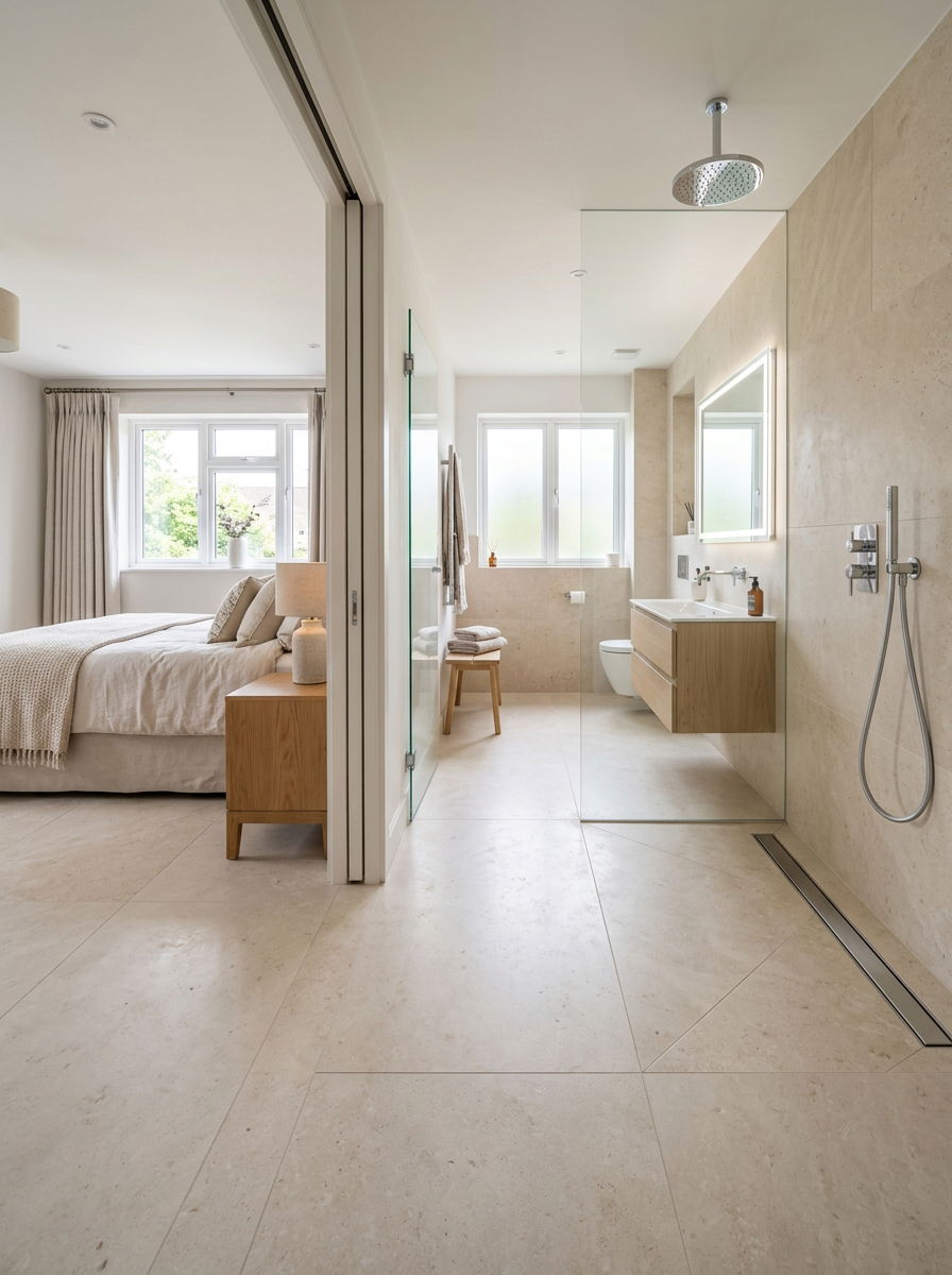 Curbless Shower Entry Wet Room - 30 wet room bathroom ideas