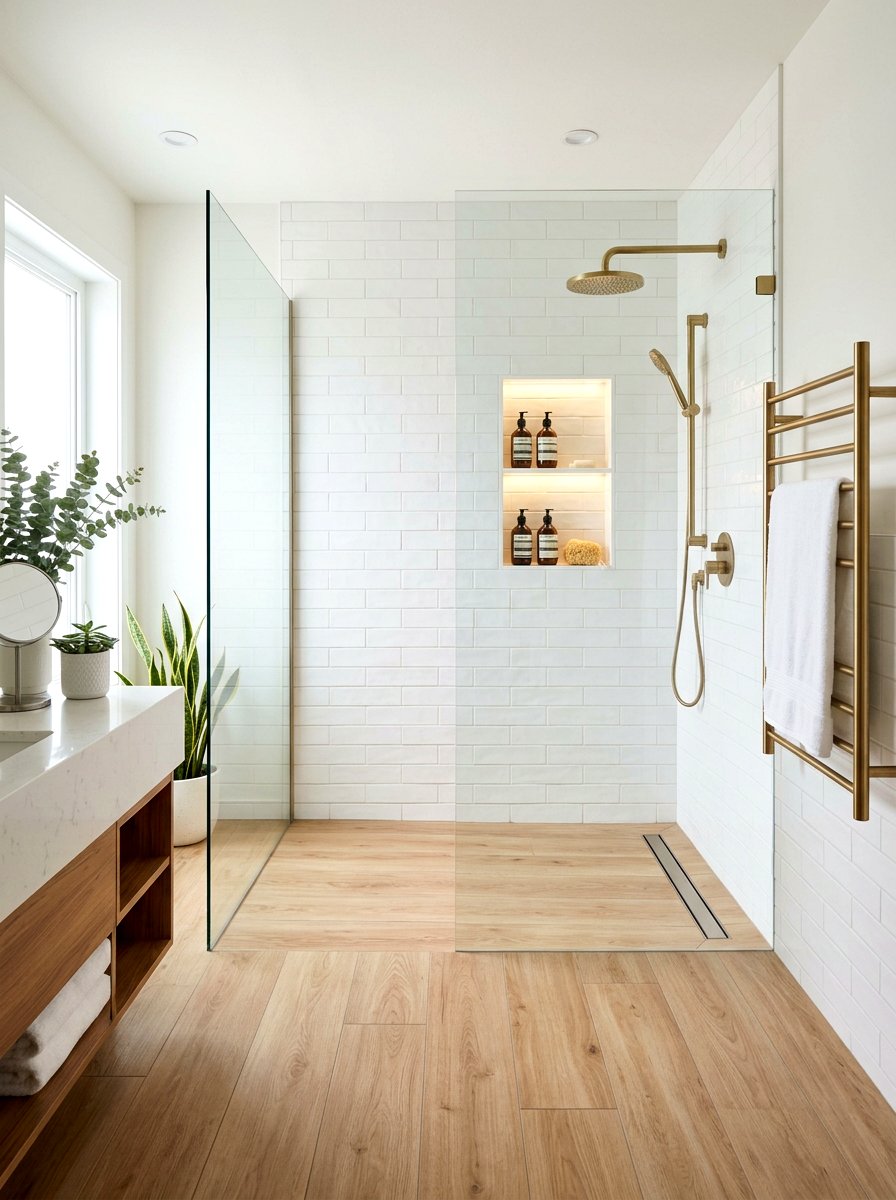 Curbless walk in shower - 30 walk in shower ideas