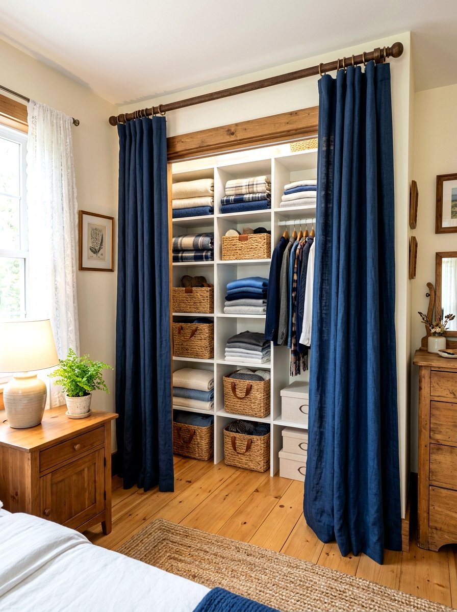Curtained Doorway Closet - 30 kids closet ideas