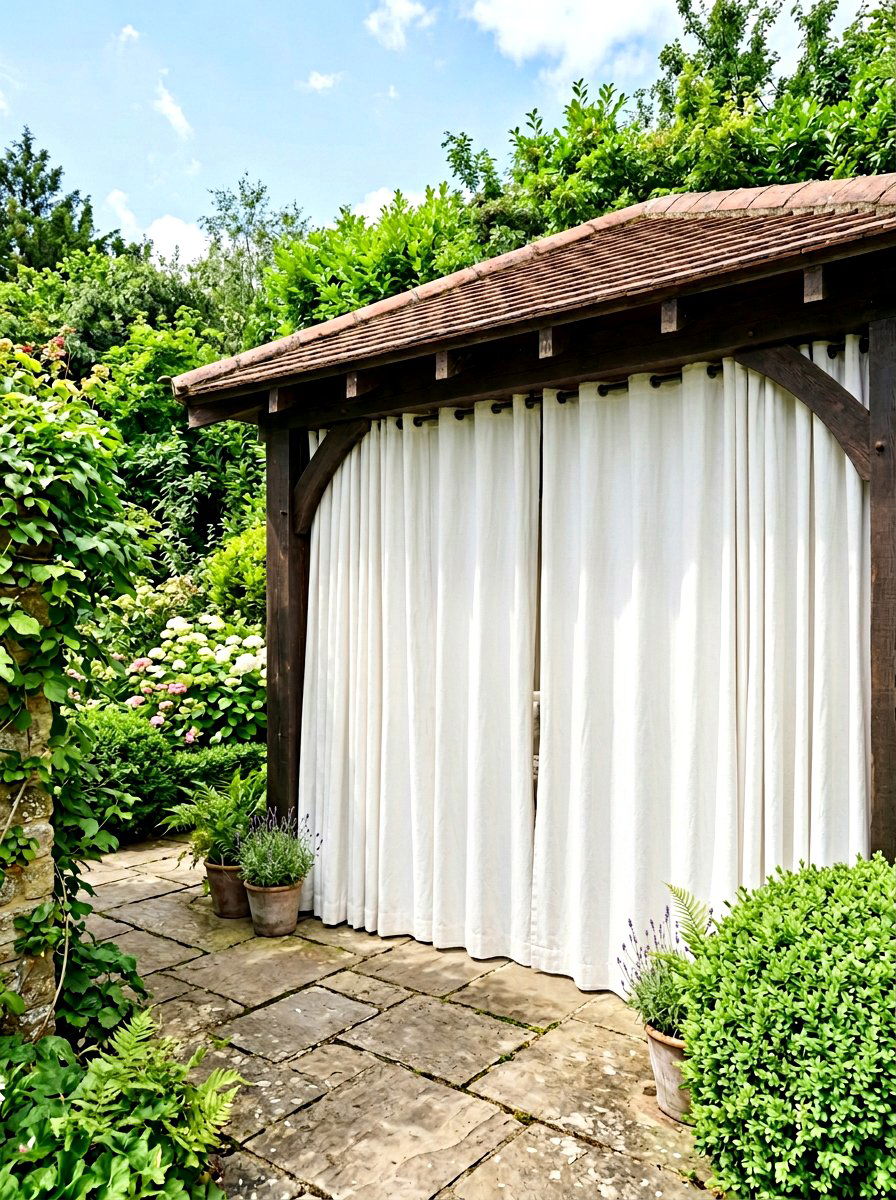Curtained Gazebo Retreat - 30 cozy gazebo ideas
