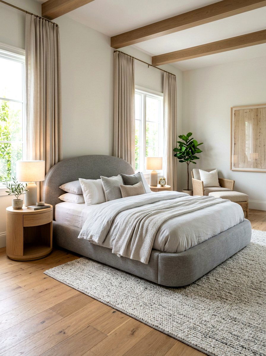 Curved Bed Frame - 30 rounded furniture ideas