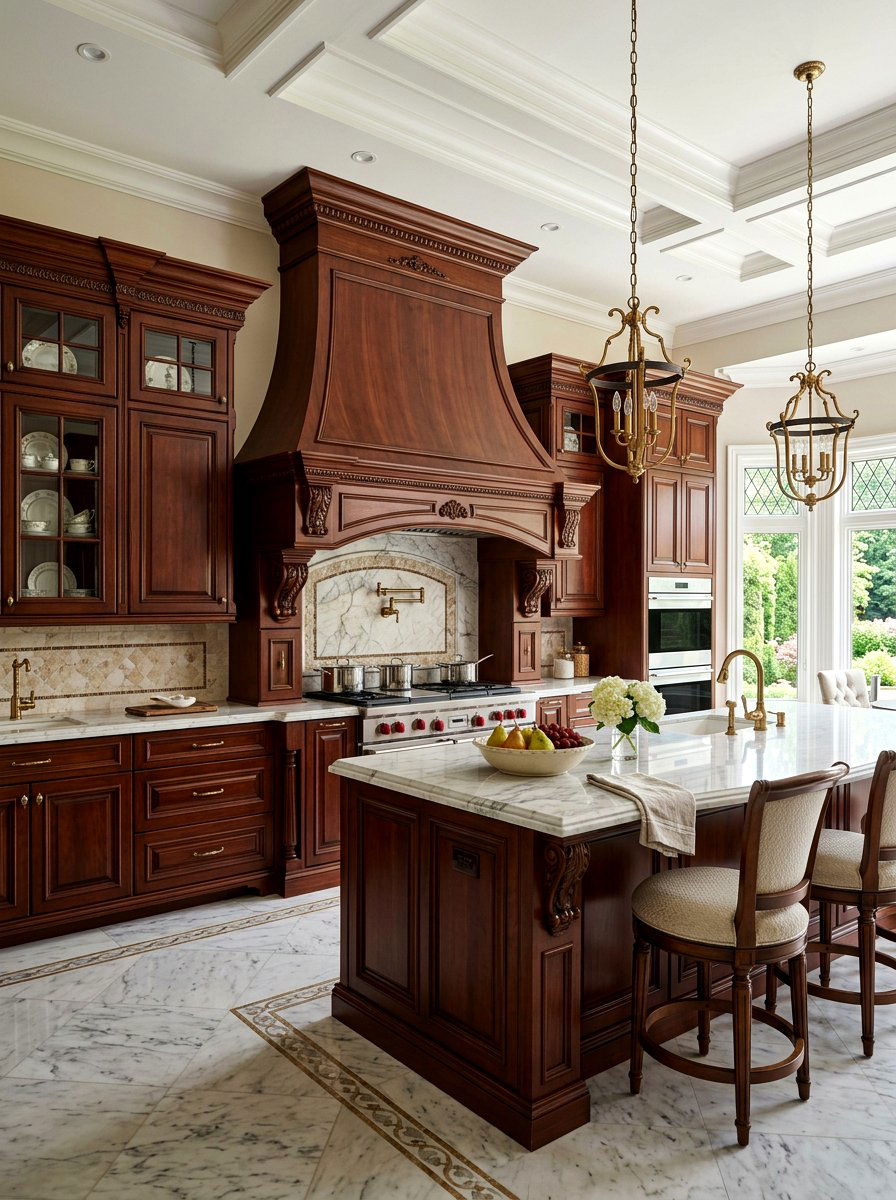 Curved Bell Hood - 30 wood vent hood ideas